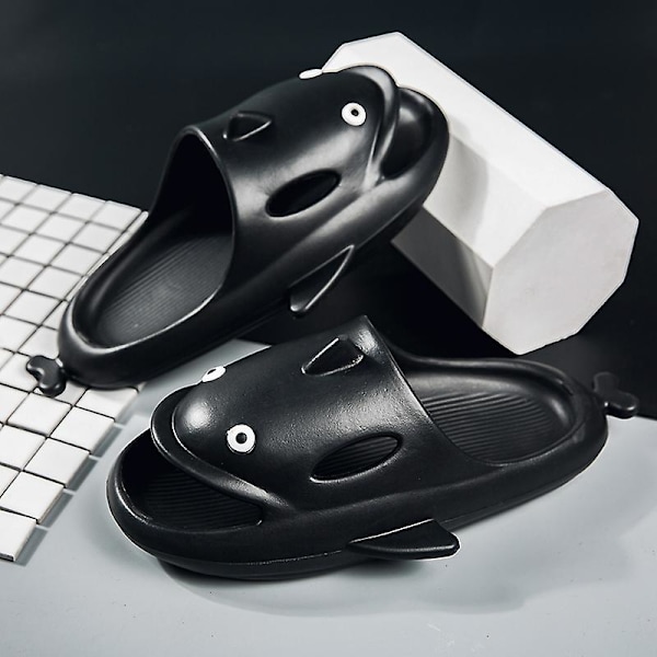 Män Kvinnor Strandtofflor Mode Sandaler Utomhus Halkfria inomhusskor 5001 Black 40-41