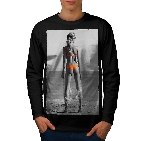 Beach Girl Bikini Sexig män långärmad T-shirt L