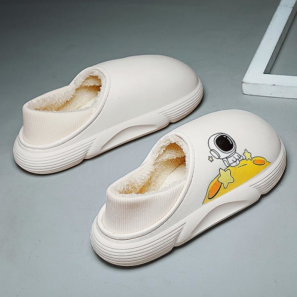 Män Kvinnor Bomulttofflor Modesandaler Utomhus Halkskydd inomhus Yj5751 Beige 29-30