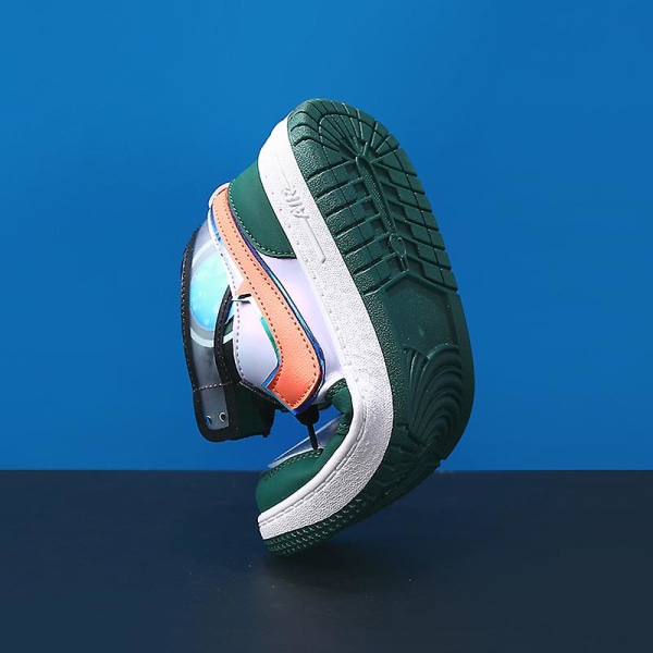 Barn Sneakers Andas löparskor Pojkar Flickor Mode Sportskor A123 Green 35
