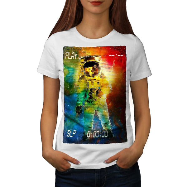 Space Skull Astronaut Women Whitet-shirt S