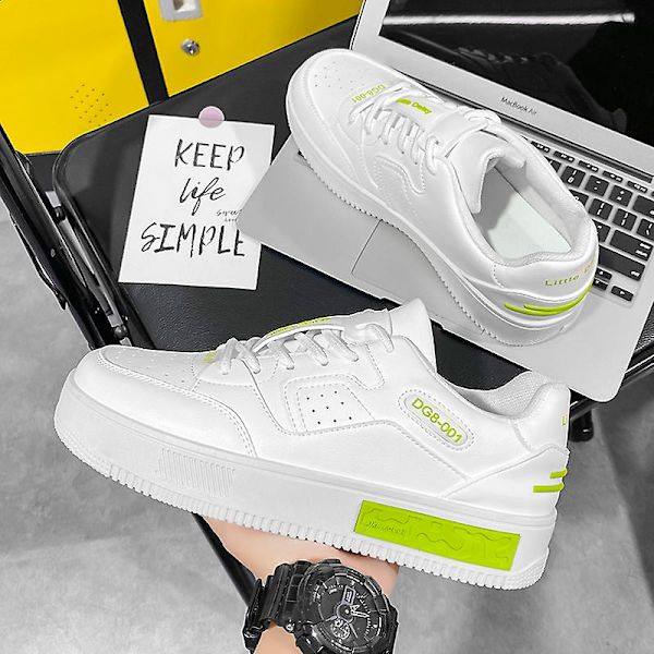 Herrskor Mode Sneakers Andas halkfria Casual Shoes Pd91 White 41