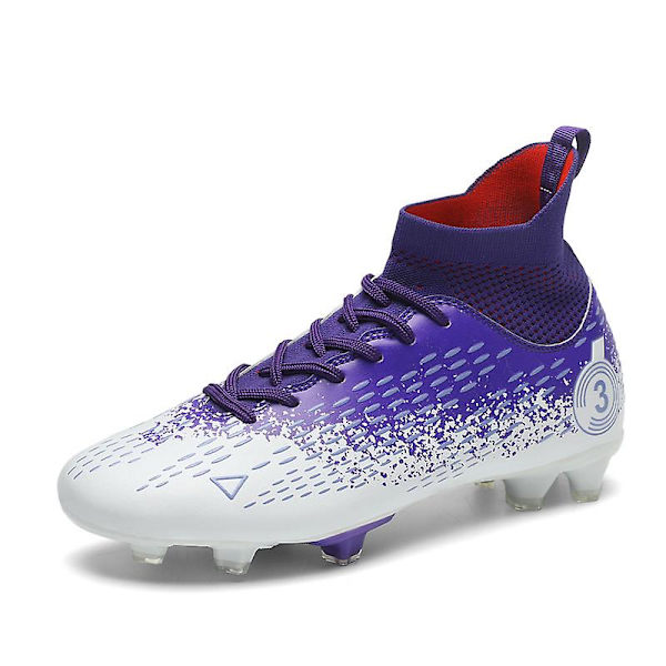 Fotbollsskor för män Halkfria fotbollsskor för herr, Gräs Fotbollssneakers Yj3000 Purple 45