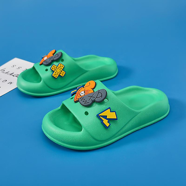 Barn Strandtofflor Modesandaler Utomhus Halkfria inomhusskor Yj829-2 Green 170