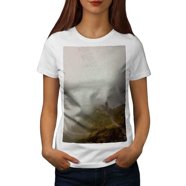 Natur Mountain Freedom Whitet-shirt för kvinnor 3XL