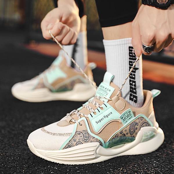 Basketskor för herr Andas Sneakers Löparskor 3Af6659 Beige 41
