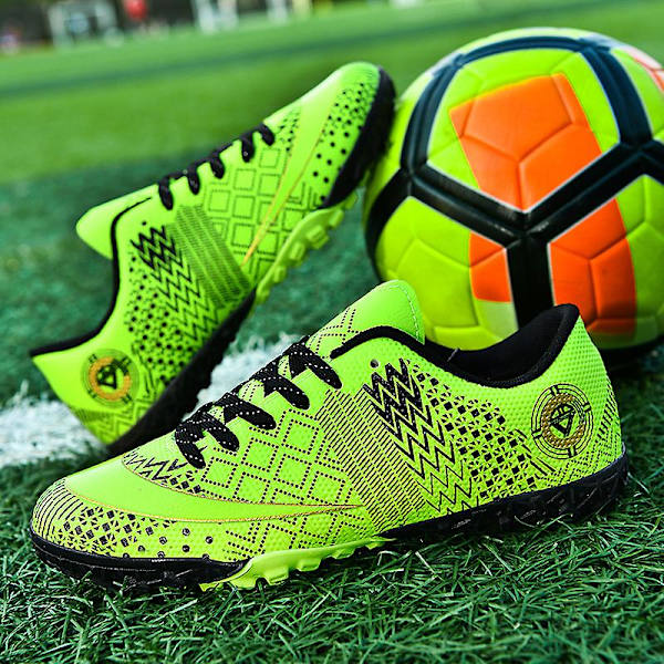 Fotbollsskor för män Halkfria fotbollsskor Klossar Gräs Fotbollssneakers Yj757 Green 44