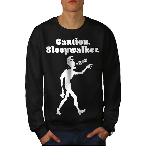 Sleepwalk Funy Zombie Men Blacksweatshirt S