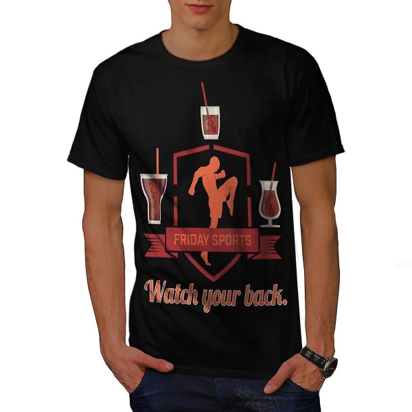 Friday Cool Joke Funy Men Blackt-shirt M