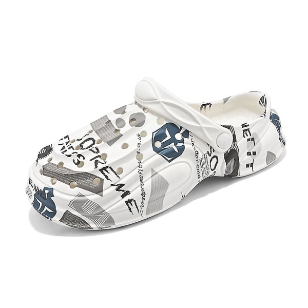 Strandtofflor för män Modesandaler Utomhus Halkfria inomhusskor 3B0820-1 White 40