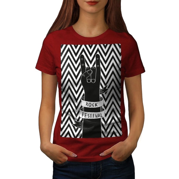 Rock Festival konst musik kvinnor T-shirt XL