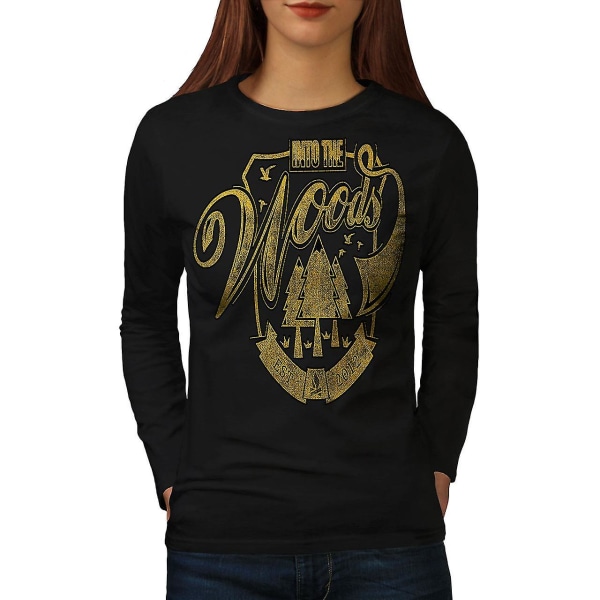 Into The Woods Svart Långärmad T-shirt för kvinnor L