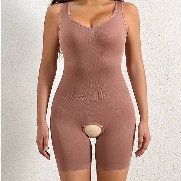 Sömlös Shapewear Body för kvinnor Magkontroll Butt Lifter Kroppsformare Slät osynlig under klänning Slimmande underkläder, svart S M