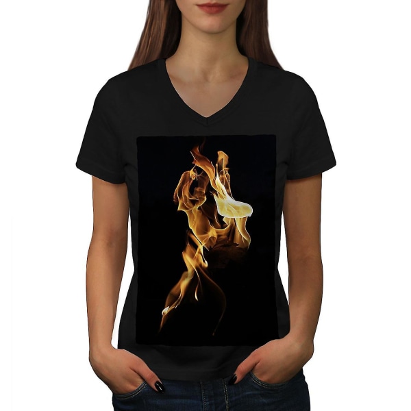 Flame Fire Hot Nature T-shirt för kvinnor XXL
