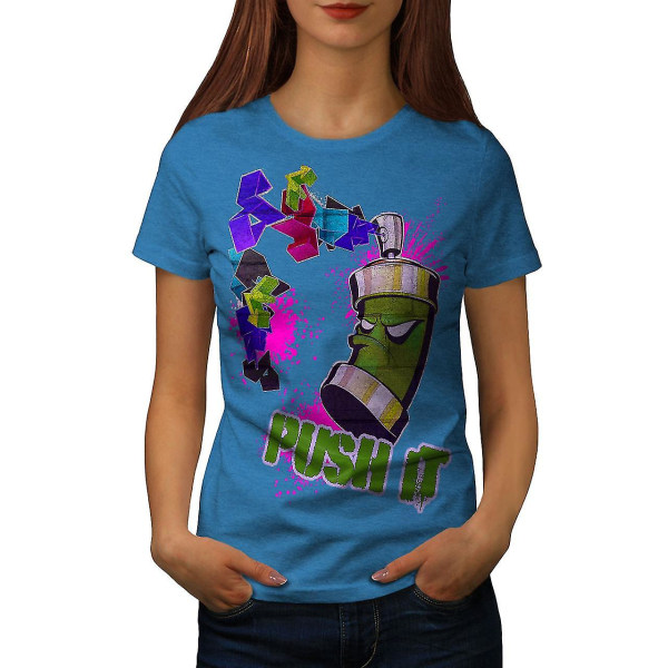 Graffiti Paint Can Kunglig T-shirt för kvinnor M