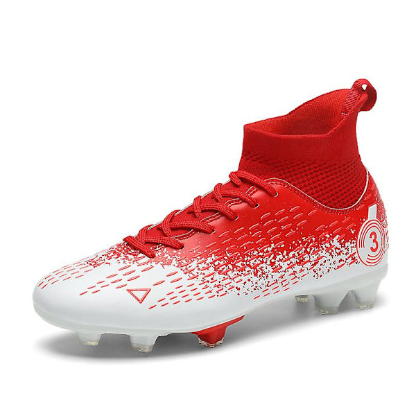 Fotbollsskor för män Halkfria fotbollsskor för herr, Gräs Fotbollssneakers Yj3000 Red 35