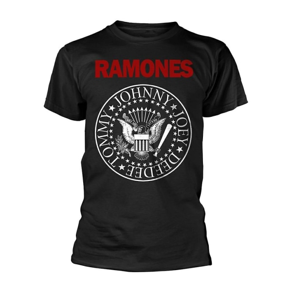Ramones Röd Text Seal Logo T-shirt XL