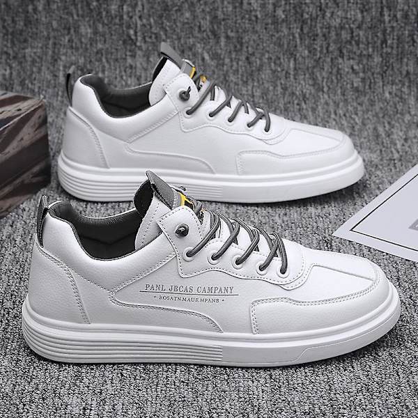 Casual för män Mode Platta Sneakers Löparskor som andas F1-6 White 43