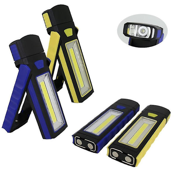 Superljus Cob Led Magnetic Work Stand Hängkrok Light Ficklampa