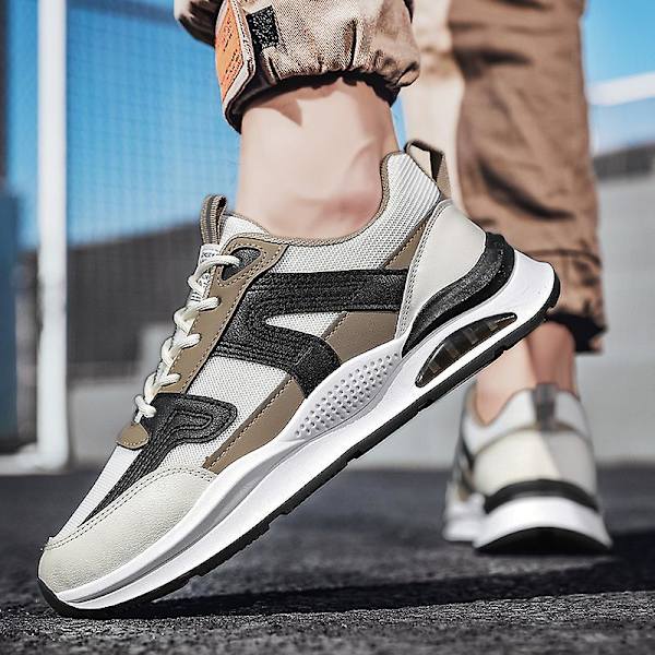 Herrsneakers Andas löparskor Mode Sportskor SN10 WhiteBrown 41