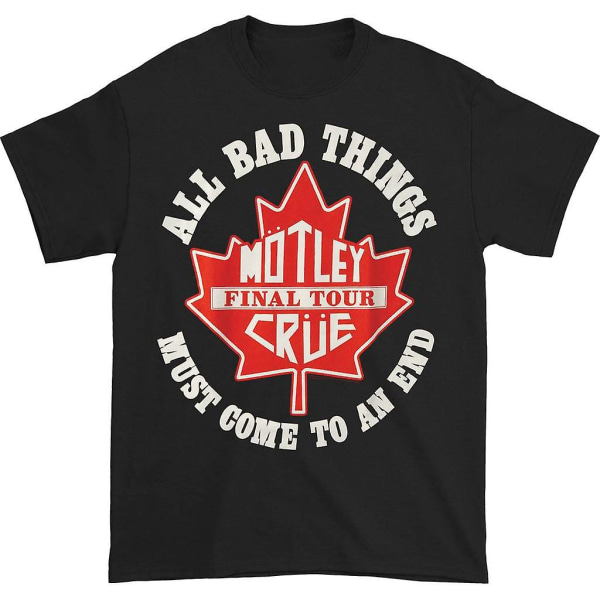 Motley Crue 2014 Canada Shield T-shirt L