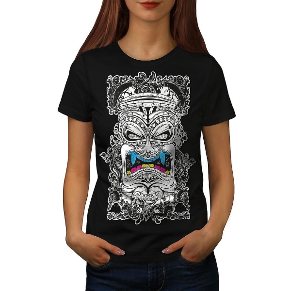 Totem Spirit Evil Fashion Women Blackt-shirt | Wellcoda XXL