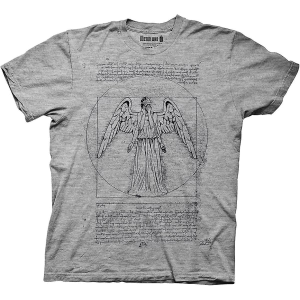 Doctor Who Weeping Angel T-shirt (h. Grey, 3x_large) XL