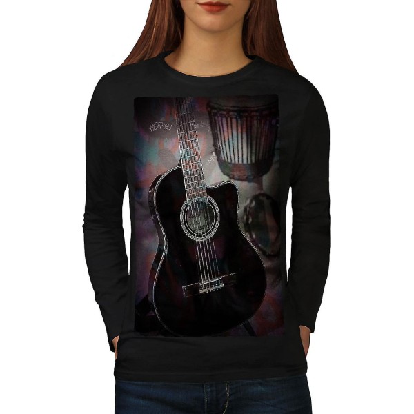 Instrument Musik Kvinnor Blacklong Sleeve T-shirt 3XL