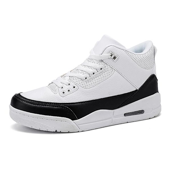 Basketskor för män Mode Halkfria Sneakers Sportskor som andas YJAj3 WhiteBlack 41