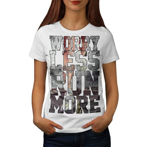 Mindre oro Gym Whitet-shirt för kvinnor 3XL