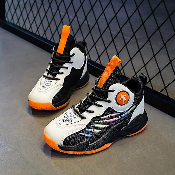 Barn Pojkar Flickor Sneakers Andas löparskor Mode Sportskor 3As800 Black 32