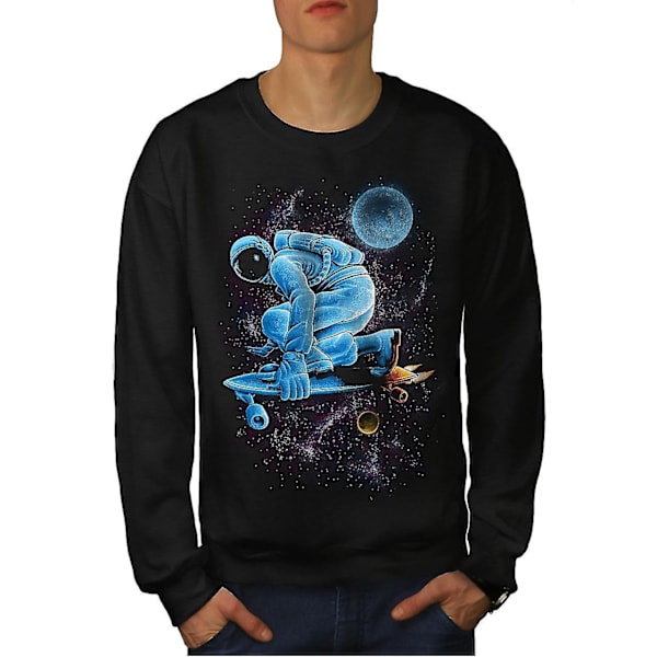 Astronaut Skate Space Men Blacksweatshirt M