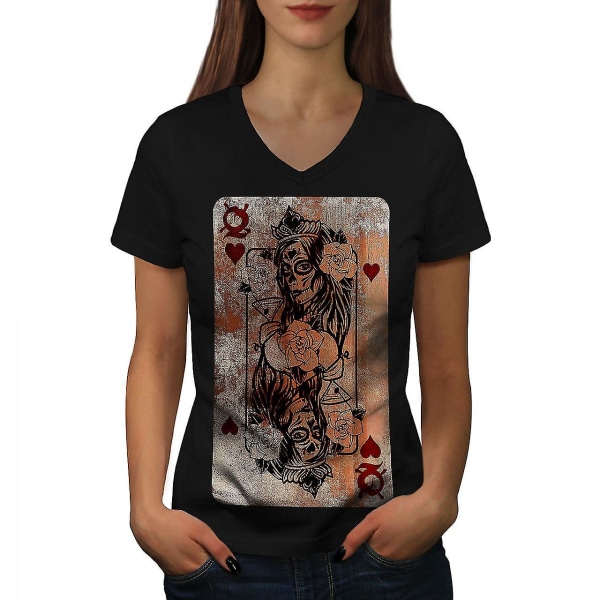 Gothic Heart Queen T-shirt för kvinnor S