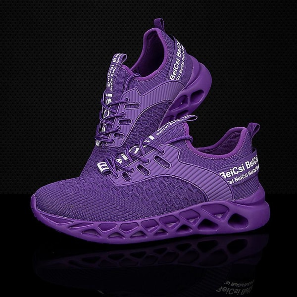 Herrsneakers löptennisskor Lättviktsventilerande Sport Athletic 3C013 Purple 41