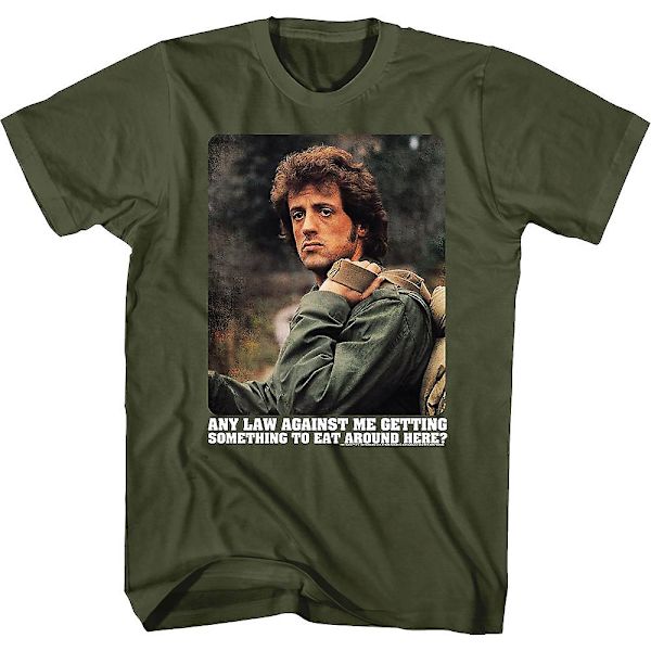 Alla lagar mot mig att få något att äta Rambo T-shirt M
