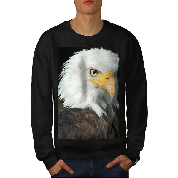 Eagle Photo Wild Animal Men Blacksweatshirt 3XL