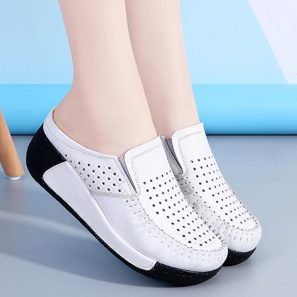 Damer Casual Mode Skor Loafer Skor Mamma Skor 3Au688 White 40