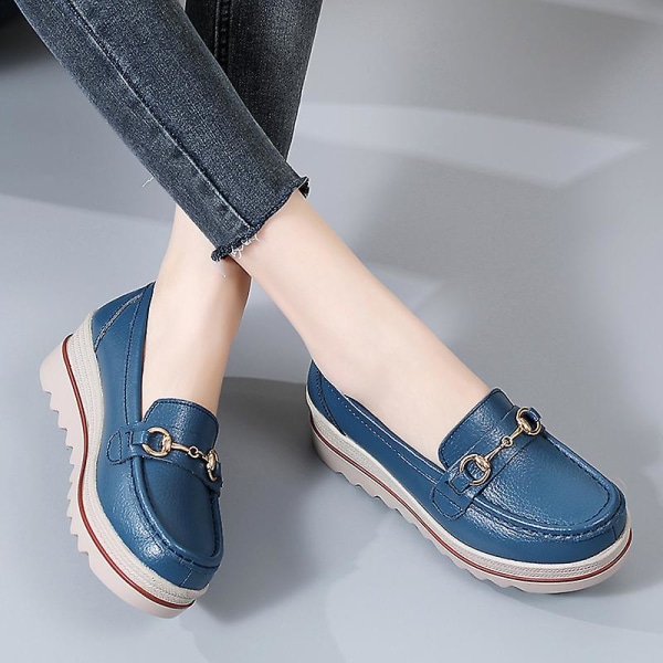 Damer Casual Mode Skor Loafer Skor Mamma Skor 3Ap7078 Blue 39