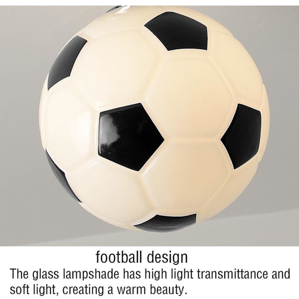 Enkel svart tecknad fotbollskrona för barnrum (exklusive glödlampor)