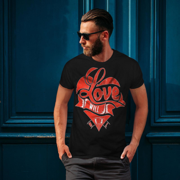 Love Will Heal Men Blackt-shirt | Wellcoda XXL