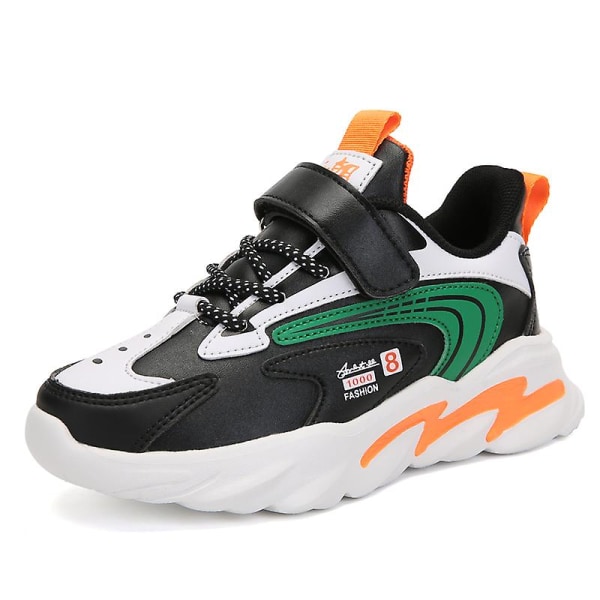 Barn Sneakers Andas löparskor Mode Pojkar Flickor Sportskor 2L320 BlackOrange 30