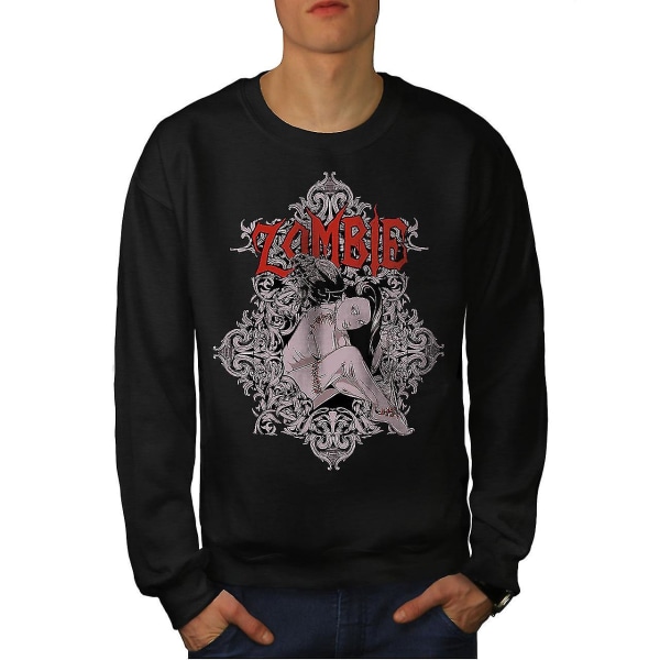 Girl Rock Metal Zombie Men Sweatshirt XL