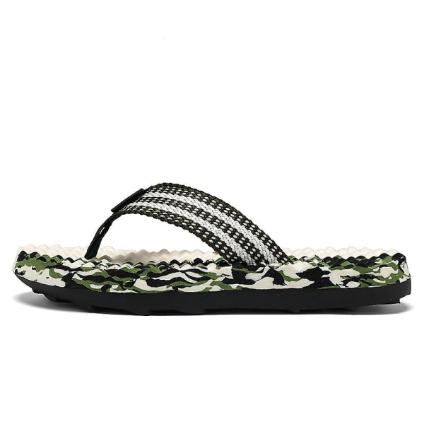 Flip-flops herrtrosor Sandaler Komforttofflor för stranden 3Cx1667 Green 44