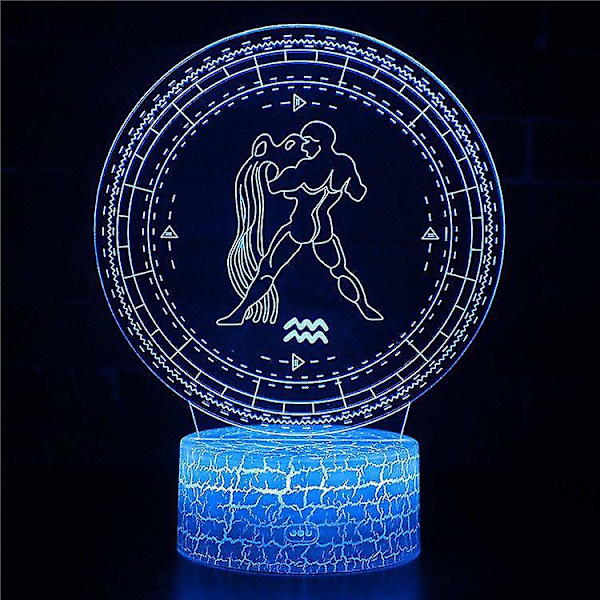 3D Illusion lampa 7 färger Optical Change Touch Light USB och fjärrkontroll Art Deco gör en romantisk