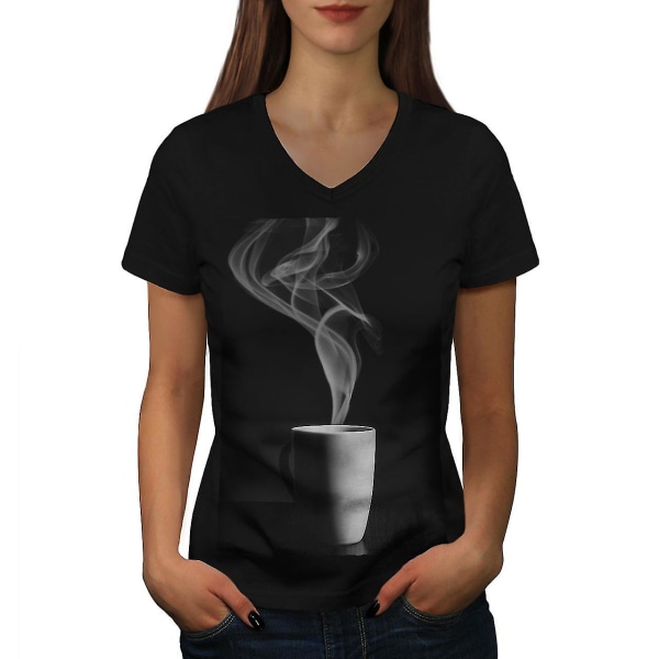 Kaffekopp Dryck Mat Kvinnor T-shirt L