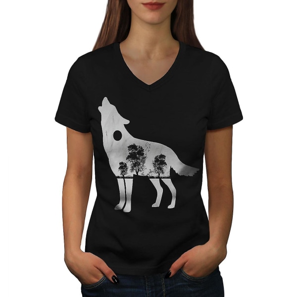 Wolf Forest Animal Women T-shirt M