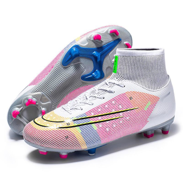 Fotbollsskor för män Halkfria fotbollsskor för herr, Gräs Fotbollssneakers Ck14 Pink 35