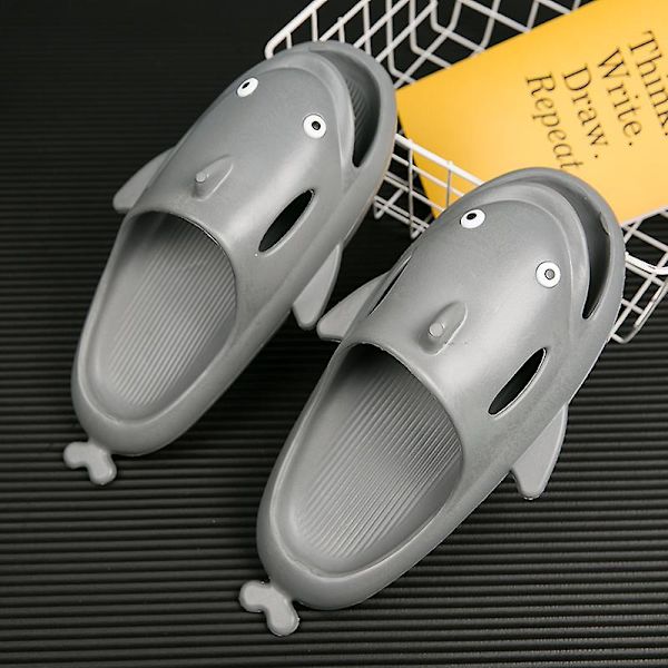 Män Kvinnor Strandtofflor Mode Sandaler Utomhus Halkfria inomhusskor 5001 Gray 40-41