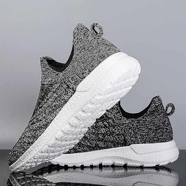 Herr Fly Weaving Sneakers Andas löparskor Mode Sportskor 3Af8026 Gray 41