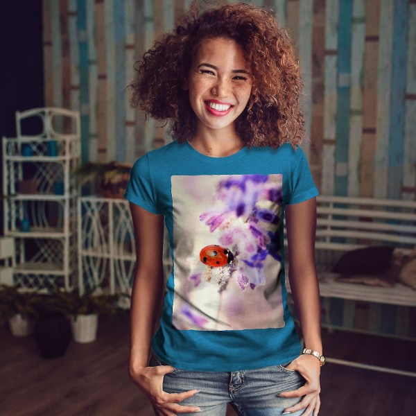 Lady Bug Flower Dam Royal Bluet-shirt S